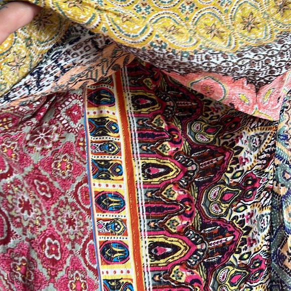 Desigual NWT dress colorful with draped front built in slip size 40/6 - Picture 4 of 9